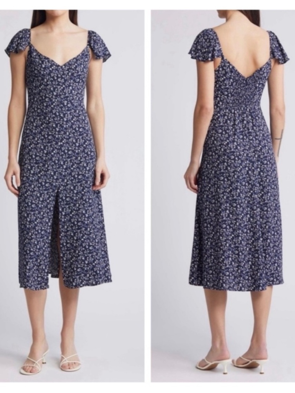 New reformation midi floral dress